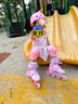 迪士尼（Disney）轮滑鞋儿童闪光初学溜冰鞋女童可调旱冰直排滑轮鞋 冰雪奇缘粉色M 实拍图