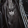 adidas经典三条纹运动连帽夹克外套男女春季阿迪达斯三叶草   黑色   L 实拍图