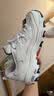 斯凯奇（Skechers）男女鞋小白熊休闲鞋子厚底增高百搭运动软底老爹鞋99999863 白色/海军蓝色/WNV 36.5 【正码正拍】 实拍图