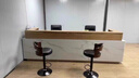 汉唐双盛烤漆公司前台接待台办公室前台桌美容院吧台收银台酒店服务台定制 灰色大理石纹+深咖木纹 400*60*100cm 晒单实拍图