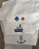 全棉时代婴儿隔汗巾纱布吸汗儿童开学幼儿园宝宝纯棉垫背船锚轮船帆船3条 实拍图