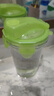 GLASSLOCK耐热加厚玻璃杯钢化玻璃水杯进口杯子茶杯牛奶杯 绿色(带提绳)500ml 实拍图