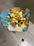 艾斯维娜鲜花速递向日葵混搭花束生日礼物全国同城配送 向日葵香槟韩式花束 实拍图