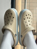 卡骆驰（CROCS）贝雅卡骆班洞洞鞋轻便耐磨一脚蹬休闲鞋女鞋时尚沙滩鞋|205089 白/深蓝-126 43 (270mm) 实拍图
