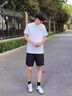 李宁速干运动套装男夏季新款男士t恤短袖短裤中考体育跑步健身训练服 【速干款】白色短袖+黑色短裤 2XL 实拍图