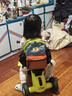 SHUKIKU儿童书包幼儿园背包防丢户外旅游防泼水超轻双肩包橙红S+码 实拍图