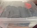 禧天龙塑料衣物收纳箱书籍储物箱65L 透明  1个装 不带轮 实拍图