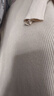 RED DRAGONFLY高级感修身2026春秋新款五分袖针织T恤衫女装上衣中短袖打底 杏色中袖 均码 适合80-120斤 实拍图