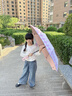 美度全自动三折雨伞学生儿童晴雨伞环扣柄可挂书包圆角防戳M3075紫色 实拍图