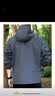 JEEP吉普夹克男士外套春秋季休闲连帽宽松冲锋衣服男装 灰色 2XL 实拍图