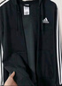 adidas休闲舒适三条纹立领夹克外套男装秋季阿迪达斯官方轻运动   黑色/白（推荐选大一码）   L 实拍图