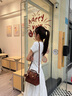viney【陈妍希同款】牛皮斜挎包包女包单肩包老婆生日520送女朋友礼物 【棕色】母亲节礼物实用送妈妈品牌高级感剑桥包 时尚轻奢通勤百搭休闲手提包 实拍图