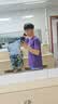 特步短袖男女2026年新款夏季情侣半袖运动衣服休闲圆领吸汗棉t恤衫 魔力紫 L 实拍图