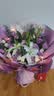 来一客鲜花速递玫瑰百合鲜花送老师女友表白生日礼物全国同城配送 19朵紫玫瑰白百何花束 实拍图