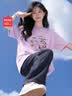 名创优品（MINISO）纯棉短袖女t恤夏季2026新款圆领宽松上衣中学生亲肤舒适白色半袖 实拍图