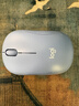 罗技（Logitech）M221 轻音鼠标 无线鼠标 办公鼠标 对称鼠标 带无线微型接收器 雾霭蓝 实拍图