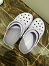 卡骆驰（CROCS）檀健次同款经典洞洞鞋轻便百搭女沙滩鞋包头拖鞋男鞋|10001 大气灰-1FT(含智必星) 41 /42(260mm) 实拍图
