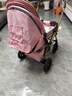 安贝尼 婴儿推车可坐可躺双向推行小孩手推车四轮减震可折叠BB车 至尊版-樱花粉四轮橡胶+四轮减震 实拍图