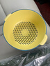 双层塑料洗菜盆沥水篮子厨房神器多功能客厅家用水果盘洗水果菜篮 青黄色 1个 实拍图