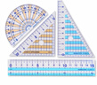 国誉(KOKUYO)学生考试绘图测量套尺(15cm直尺+三角尺*2+量角器)尺子套装 GY-GBA501 实拍图