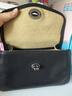 裘真信封包女链条斜挎单肩包休闲复古小包植鞣头层牛皮包包 黑色-小号 实拍图
