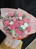 馨仪鲜花速递玫瑰向日葵康乃馨花束生日礼物全国同城配送 康乃馨玫瑰混搭花束 实拍图