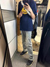 春夏季美式复古vibe裤子高街水泥灰色牛仔裤男宽松微喇叭直筒长裤 3566灰色 XL 实拍图