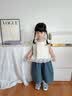 G.duck小黄鸭女童夏装套装2026新款儿童服装中小童女孩衣服娃娃衫两件套 图片色 100 cm 实拍图