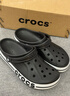 卡骆驰（CROCS）贝雅卡骆班洞洞鞋轻便耐磨一脚蹬休闲鞋女鞋时尚沙滩鞋|205089 黑色/白色-066 43 (270mm) 实拍图