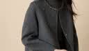 香影纯羊毛小香风外套女2025冬装新款名媛风灰色双面毛呢短款大衣 深灰 M 160/84A/95-110斤 实拍图