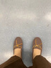 Walker Shop奥卡索休闲鞋女单鞋舒适休闲豆豆鞋女一脚蹬平底乐福鞋女C131016 实拍图