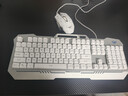 狼蛛（AULA）真机械手感键盘鼠标套装有线背光键盘电竞游戏专用笔记本台式电脑办公键鼠耳机三件套 银白【混光】键鼠耳机三件套 实拍图