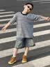 海妈家男童短袖t恤儿童薄款打底衫2026新款韩版夏装男孩夏季条纹上衣 实拍图