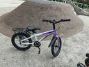 凤凰（Phoenix）儿童自行车脚踏车自行车3-8-12-18岁童车双碟刹带辅助轮16寸紫色 实拍图
