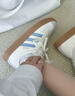 adidas「T头鞋」VL COURT 2.0复古休闲板鞋德训鞋阿迪达斯轻运动   汉玉白/蓝色/金色 (推荐女生买小半码)   37 实拍图