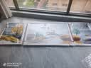 诗六艺家饰客厅装饰画北欧现代简约沙发背景墙挂画三联画大气轻奢壁画晶瓷画 家和富贵A（铝合金外框） 镶钻画左右60*80+中间120*80亮面 实拍图