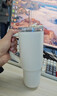 小米吸管保温杯 大容量冰霸杯 巨无霸水杯 316L不锈钢保冷杯 1L杏仁白 实拍图