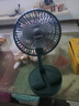 伸缩折叠小风扇家用静音充电型办公台式USB桌面宿舍大风力无线夏台面落地两用折叠电风扇 宫廷绿【充电款】3档调节-超静音设计 实拍图