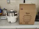 美的（Midea）电煮锅 0涂层不锈钢 宿舍小电锅 多功能家用宿舍泡面小火锅 2.6L蒸煮一体电热锅 XZC2066G 配蒸笼 实拍图