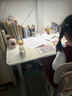 爱果乐大白桌学习桌儿童书桌电脑桌写字桌实木书桌升降桌学习桌子中学生 【1m】艺术家8 实拍图