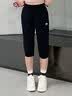 安踏七分裤女直筒夏季宽松黑色中裤速干户外休闲运动裤子男女同款 【休闲百搭-拉链口袋】基础黑 L /女生建议拍小一码 实拍图