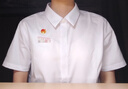 京东京造【全棉100支】女士衬衫短袖高端洋气衬衫夏季新款白色短袖XS 实拍图