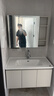 九牧（JOMOO）浴室柜陶瓷一体盆卫生间洗脸盆柜组合洗手盆卫浴洗漱台A2741升级 基础款 镜背美妆收纳 冷灰100cm 【无龙头】 实拍图