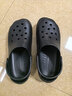 名创优品（MINISO）洞洞鞋男夏季外穿沙滩凉鞋防滑厚底踩屎感包头凉拖鞋黑色42-43 实拍图