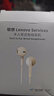 联想（Lenovo）有线耳机 HIFI音质高解析音频带麦降噪直播k歌唱歌音乐运动半入耳式游戏电脑耳机3.5mm YF01白色 实拍图