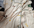 浪莎睡衣女春秋印花棉质可外穿长袖开衫翻领宽松休闲大码家居服套装 实拍图