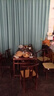 古越龙腾 实木茶桌椅组合泡茶台带烧水壶一体式小阳台大板茶几整套办公室 1.6米明月+1圈椅+4月牙椅+天然石茶盘 实拍图