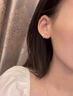 DAISY DREAM爆闪S形999足银圆头耳钉女独特睡觉免摘耳环养耳洞螺丝拧扣耳饰品 【999银】5mm双圆头锆石耳钉 实拍图