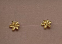 六福珠宝母亲节礼物 足金栀子花黄金耳钉 计价 G01G0027DS 约1.03克 实拍图