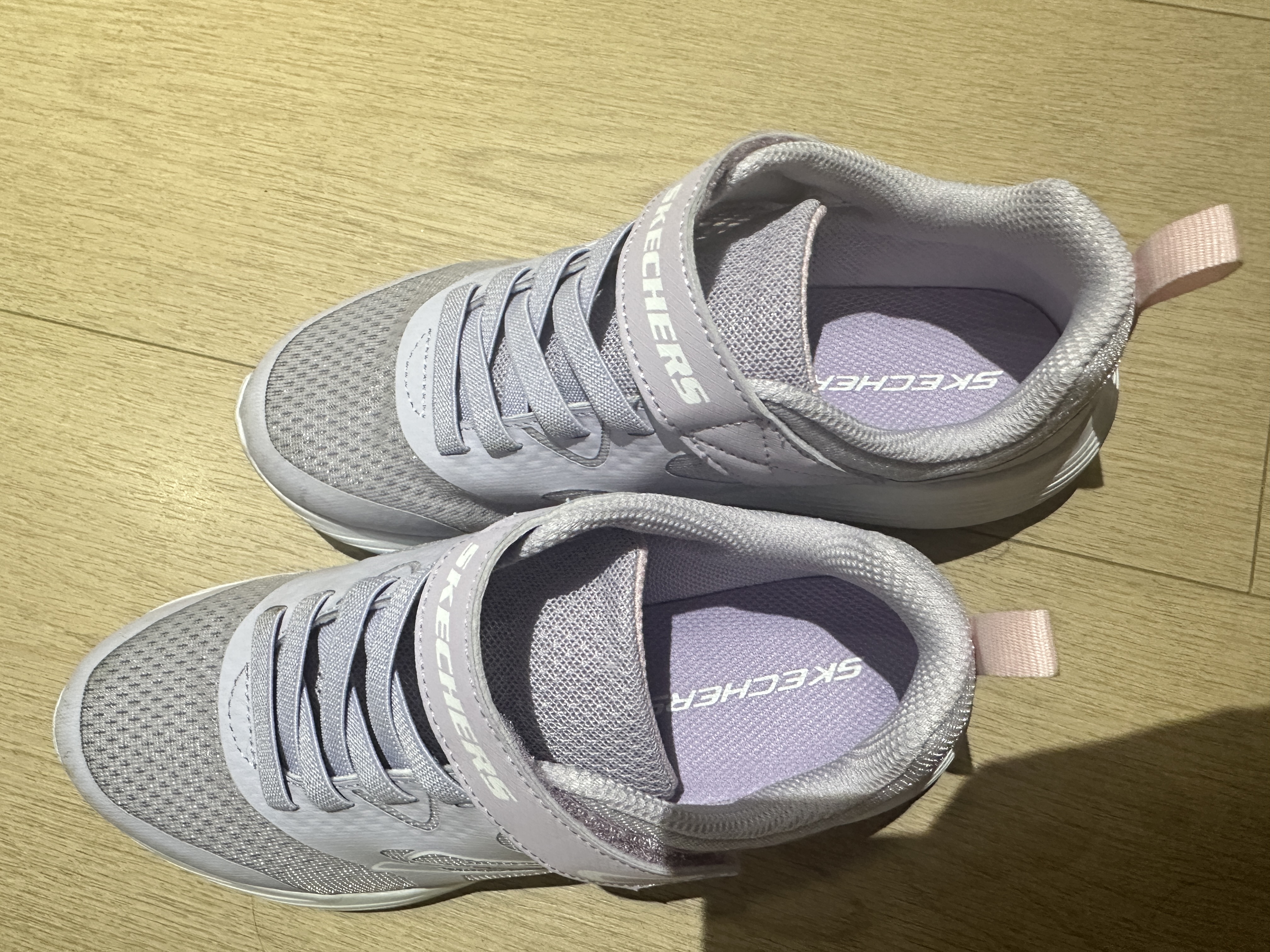 Skechers斯凯奇童鞋运动鞋男女儿童鞋魔术贴儿童鞋中大童跑步鞋405315L 【透气款】女童-薰衣草色/LAV 35 (偏大,建议选小一码) 实拍图